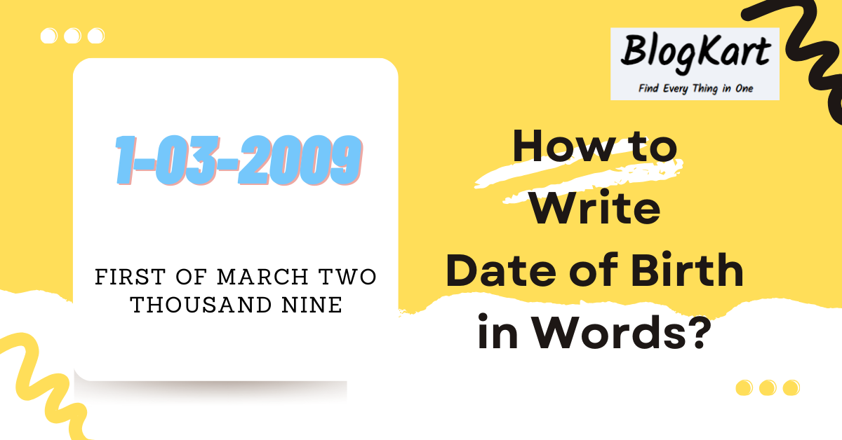how to write date of birth in words